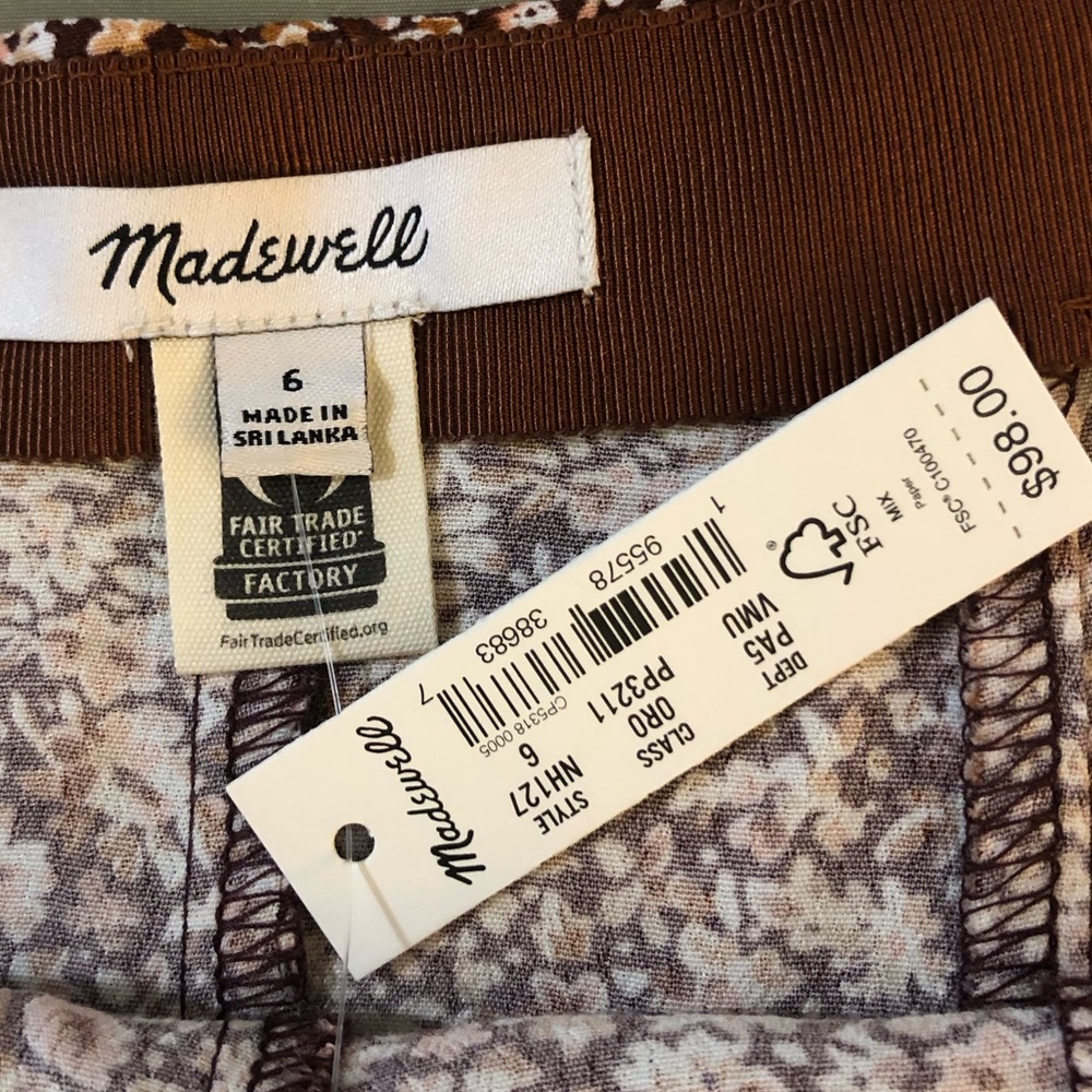 Madewell midi skirt